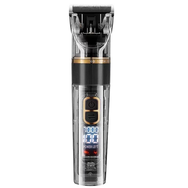 Rechargeable Pet Hair Clippers Black - 2000mAh Dog and Cat Grooming Trimmer with Transparent Housing, Smart Digital Display, Adjustable Cutting Length and โ image 2