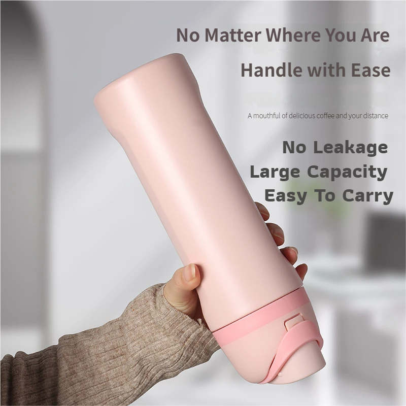 24oz White Large Thermal Water Bottle with Dual-Sipping Lid & Built-in Straw - Leak-Proof 304 Stainless Steel Outdoor Sports Flask — image 4