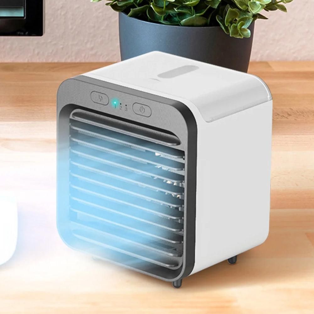 Portable Air Conditioner Fan 3 Speeds Cooling Humidifier Fan for Room Desk Bedroom Office White — image 3