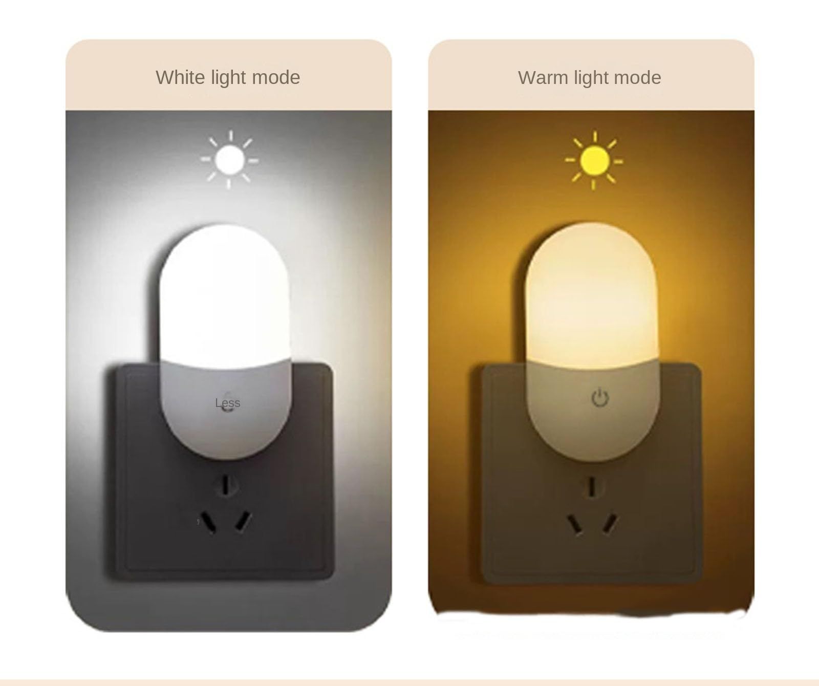 soft diffused light energy saving and durable plug-in night light widely applicable easy to install durable and safe — image 2