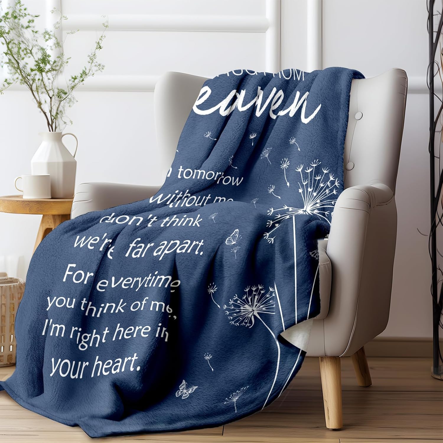 Sympathy Gifts for Loss of Loved One, Soft Flannel Memorial Blanket, Bereavement Gift Idea, Grief Sorry for Your Loss for Mom Dad Grandma Grandpa Sister - 50‘’ — image 6