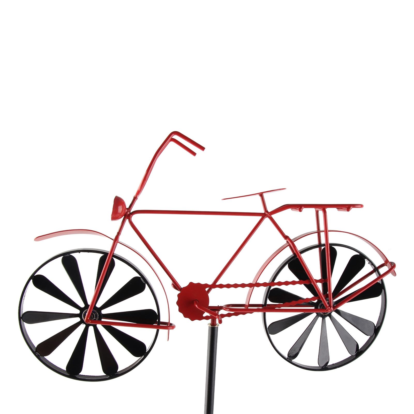 Bike Wind Spinners Vintage Bicycle Metal Wind Spinner Vintage Style Stake Decoration for Yard Garden Red — image 5