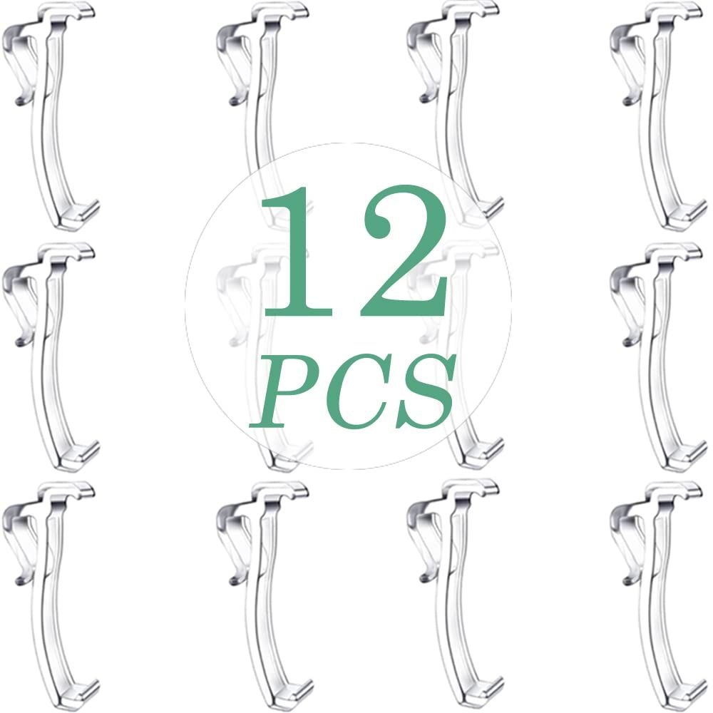 2.5 Inch Valance Clips, Clear Plastic Valance Clips for Blinds, Hidden Blinds Valance Clips for Horizontal Blind Valance 12 Pieces — image 2