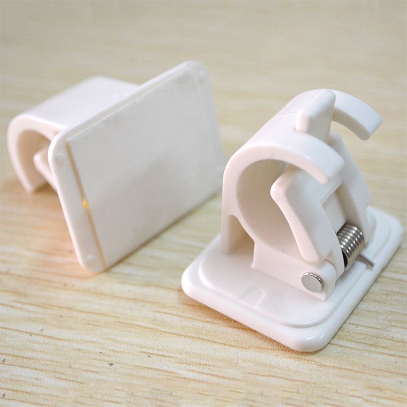 2PCS non drilled curtain rod bracket self-adhesive curtain rod hook non nail adjustable โ image 2