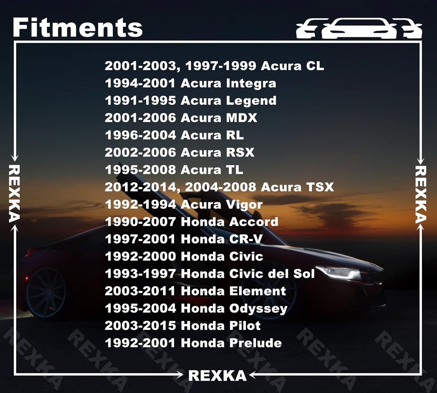 Rexka 20pcs Rocker Panel Moulding Clip for Honda Acura 91513-SM4-000 Accord, Civic, Civic Del Sol, Cr-v, Element, Odyssey, Pilot, Prelude, CL, Integra, Legend — image 3