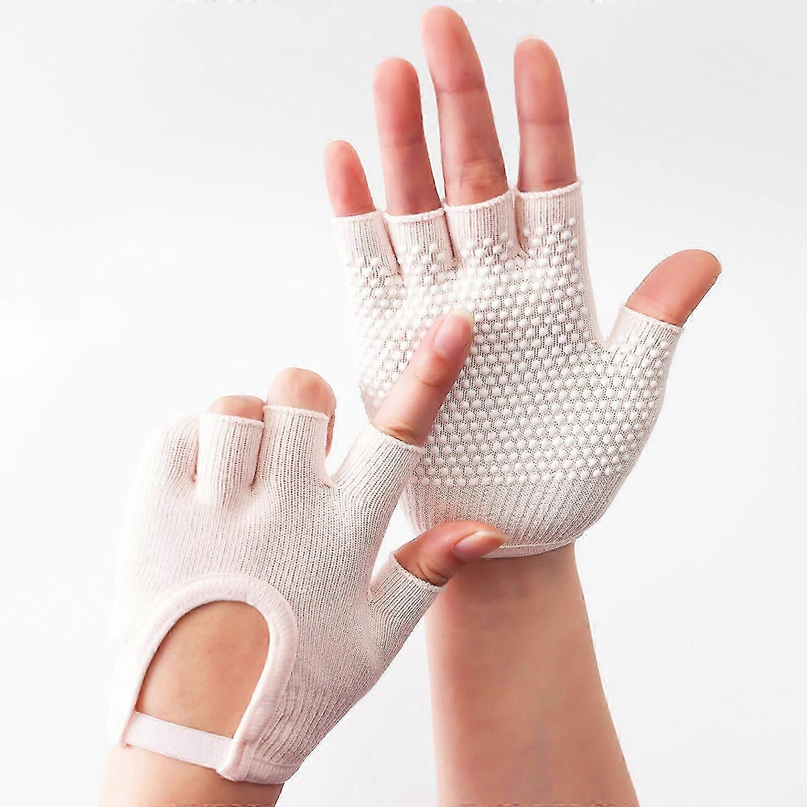 Breathable Half-Finger Pilates Gloves โ Non-Slip Gym Gloves for Women, Elastic Cotton Blend Fitness Gloves for Cycling, Dancing & Workout Turquoise โ image 5