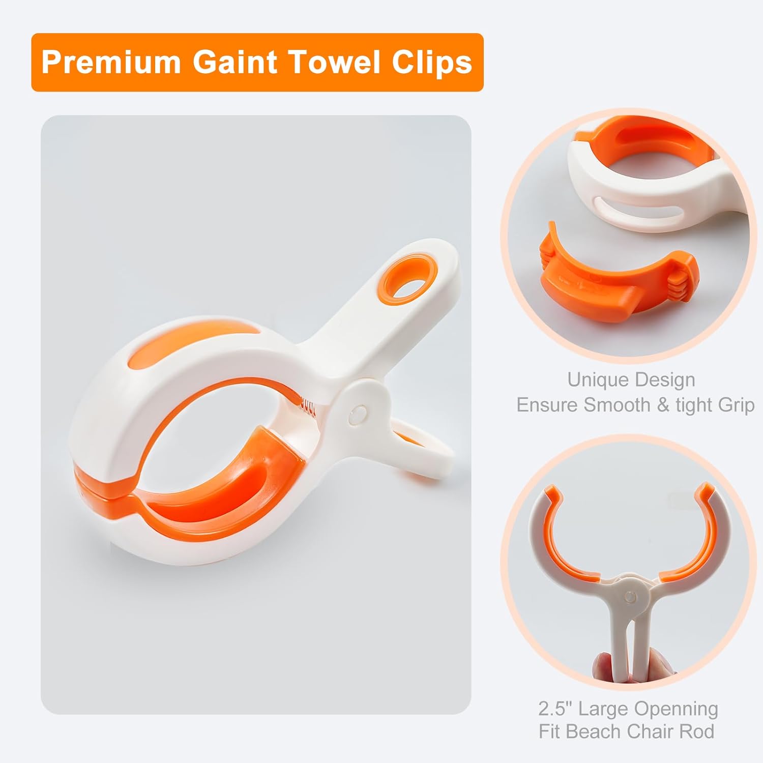 Beach Towel Clips for Beach Chair Towel Holder for Beach Chair Pool Chair on Cruise-Jumbo Size,Plastic Strong Beach Chair Clips to Keep Your Towel from Blowing — image 4