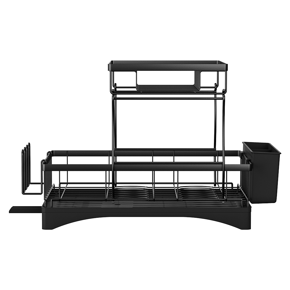 Cefito Dish Rack Expandable Drying Drainer Cutlery Holder Tray Kitchen 2 Tiers — image 3