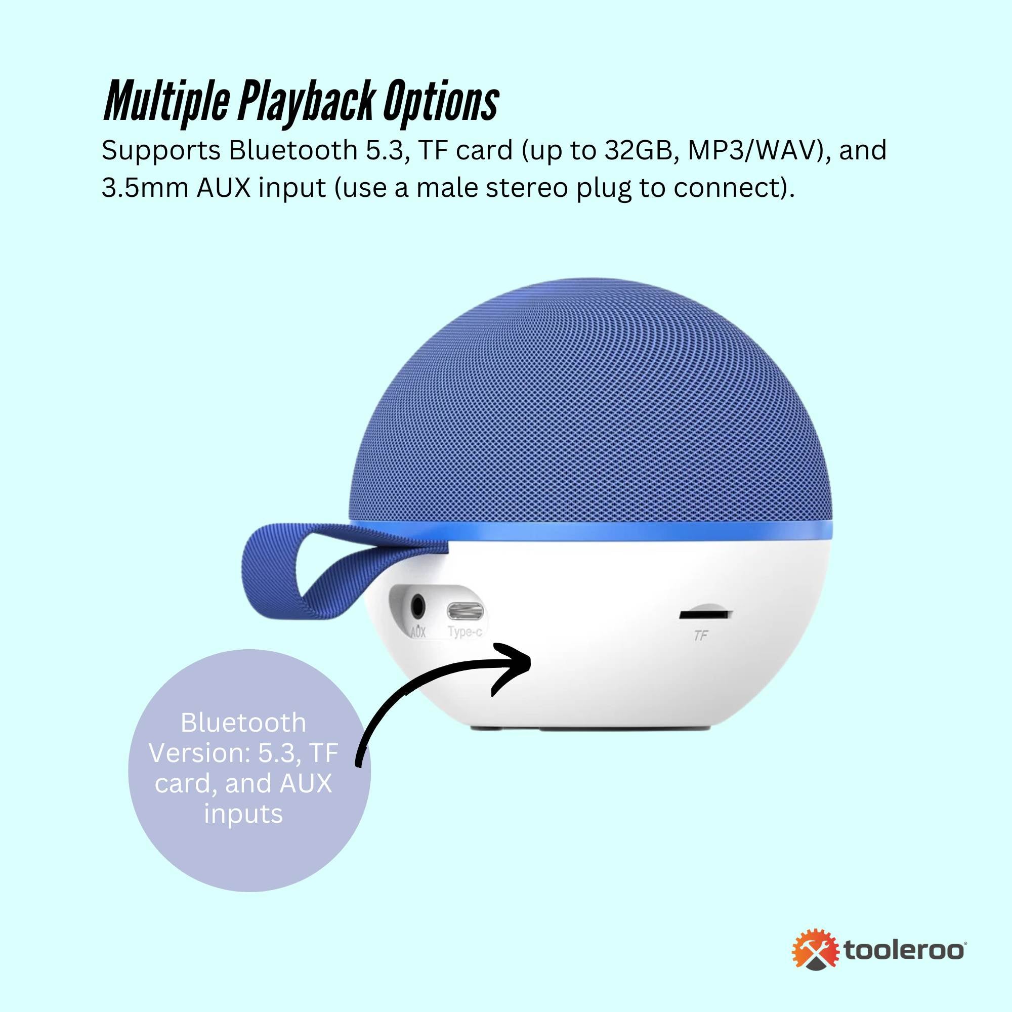 Mini Karaoke Machine and 2x Wireless Microphones Portable Bluetooth Speaker Blue — image 5