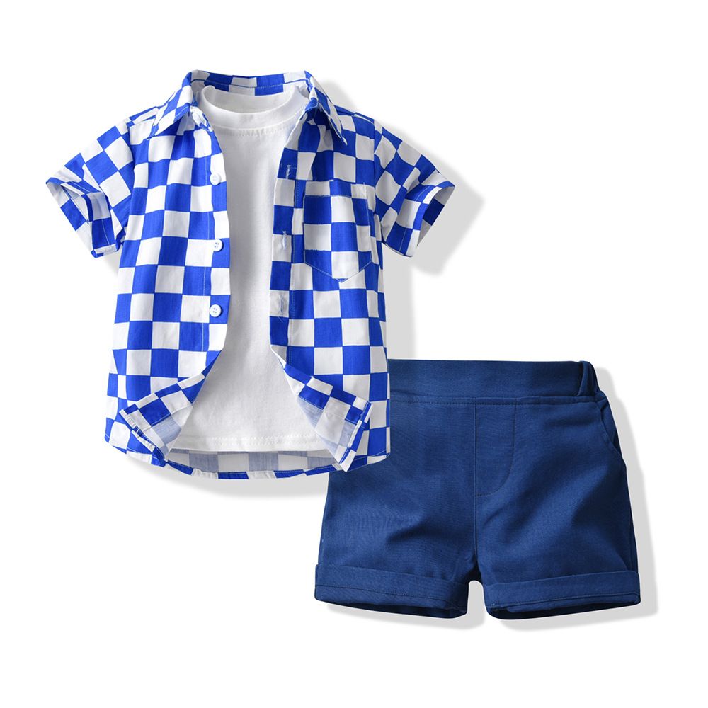 Top and Top Boys Plaid 3 Piece Set Cotton Black 90cm โ image 2
