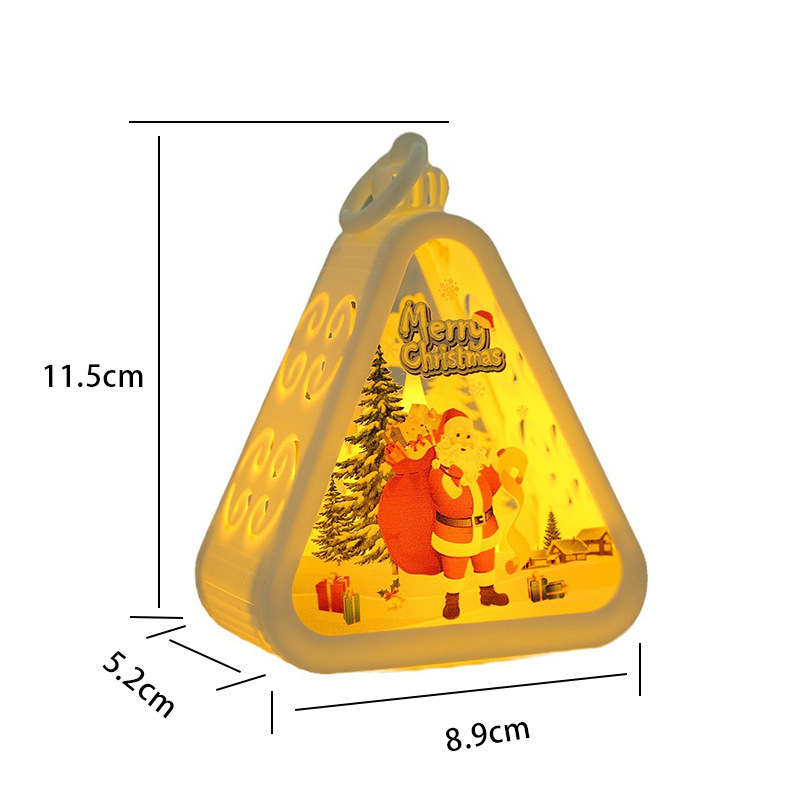 White Christmas tree Charming Christmas Scene Mini Lanterns (Set of 3) - Battery Operated LED Lights for a Cozy Holiday Glow โ image 2