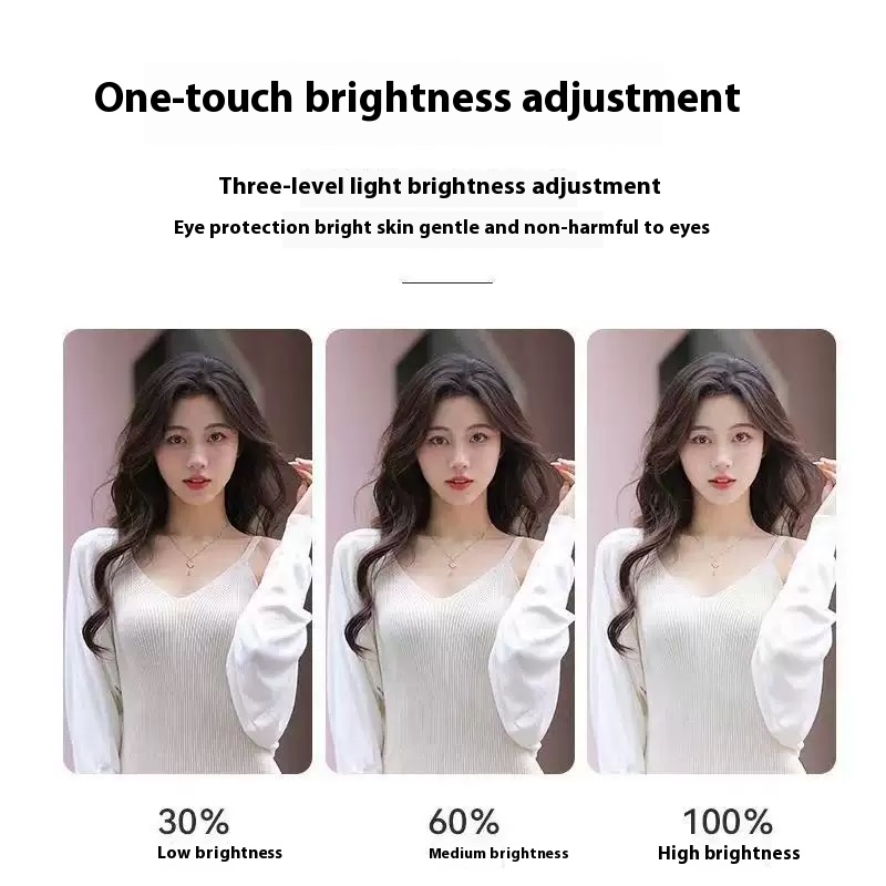 Rechargeable LED Ring Light for Phones with Adjustable Brightness Modes, Clip-On Selfie Lighting for Makeup and Streaming, White โ image 4