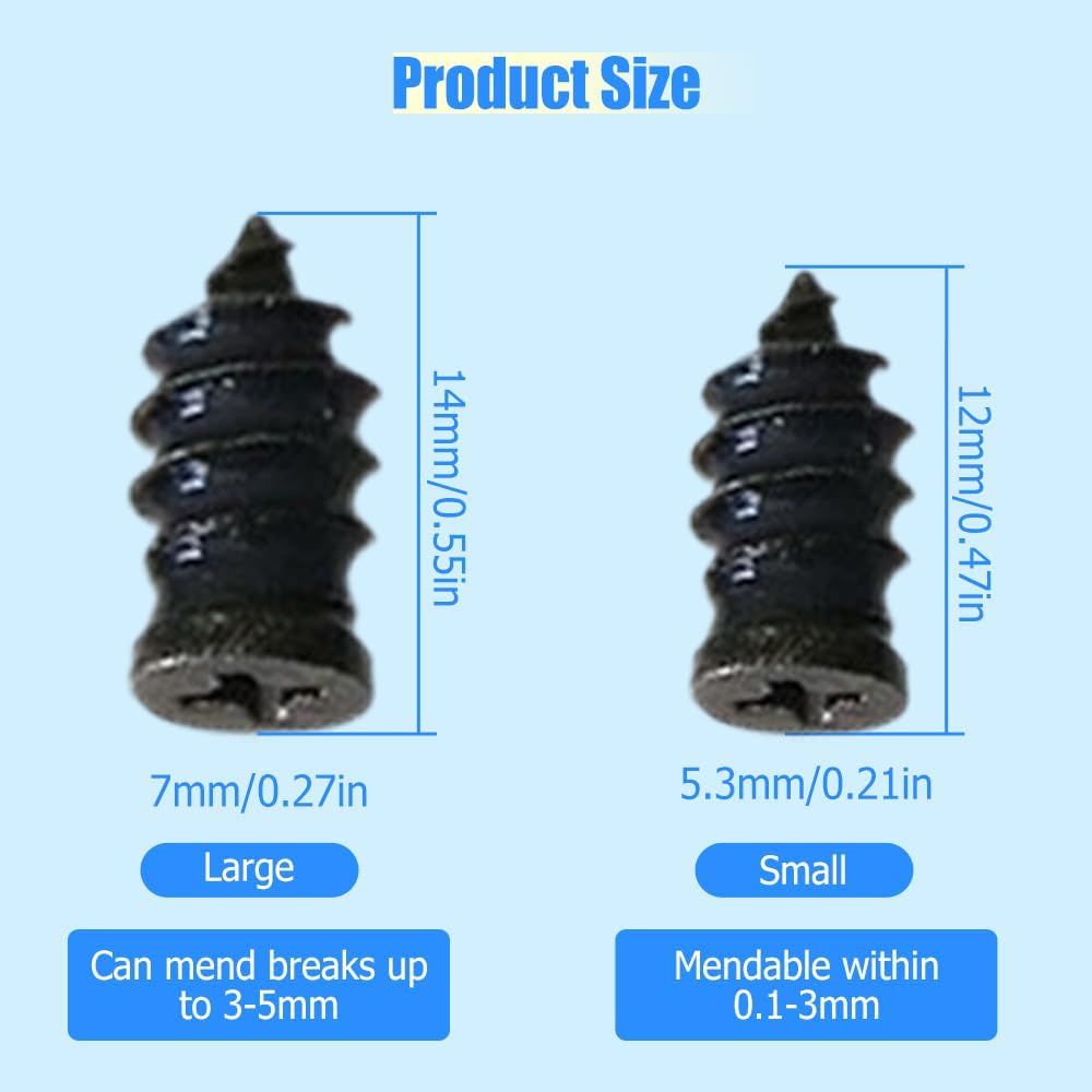 Tire Repair Nails Kit with 2 Sizes, Screw in Tire Repair Plugs with Box and Screwdriver, Fast Self-Service Tire Repair Tools for Car, Motorcycle, Truck — image 3