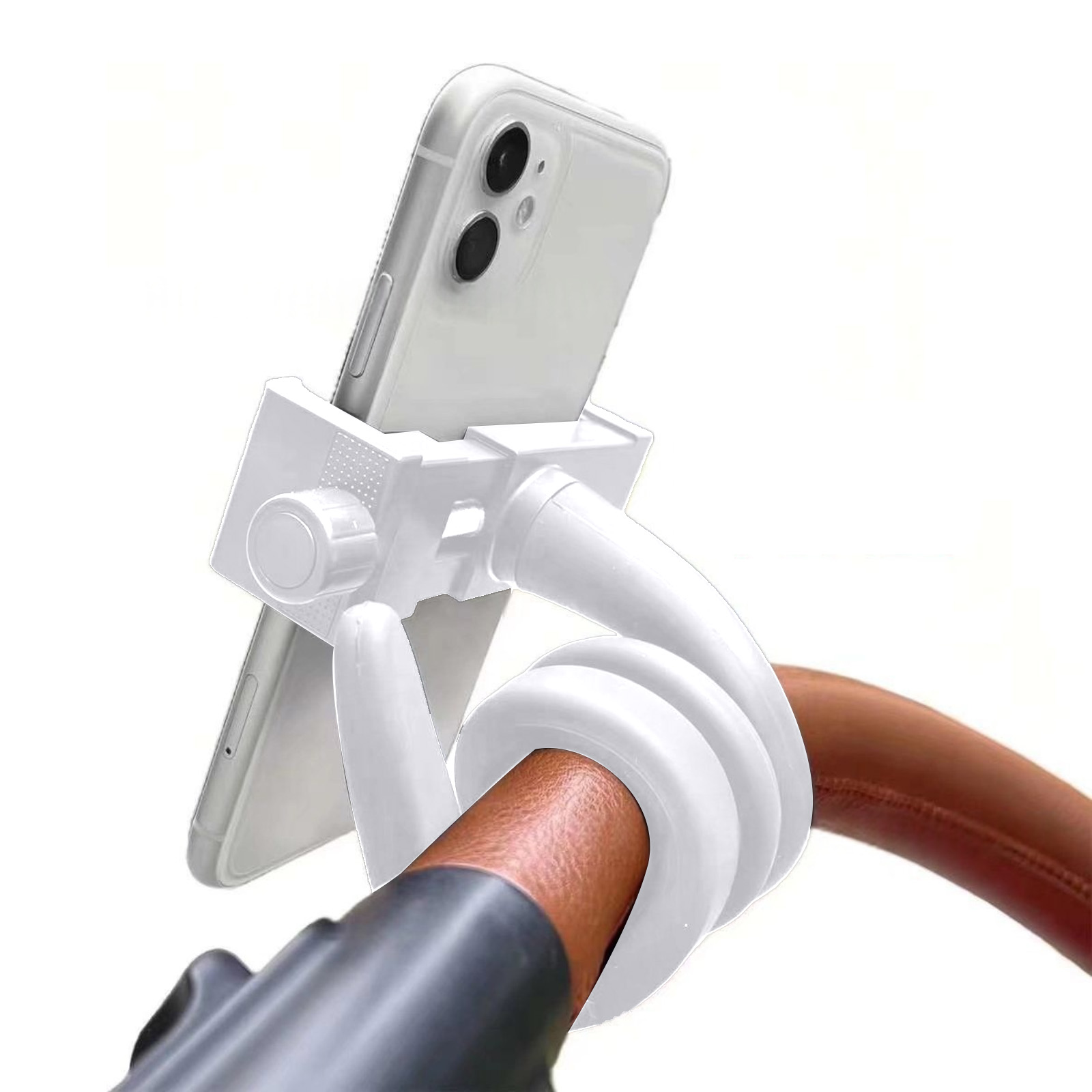 Flexible White Silicone Universal Baby Monitor Holder Tripod — image 4