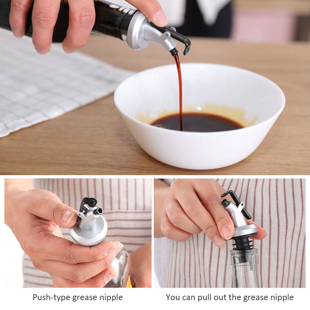 Oil Bottle Leak Proof Bottle Flip Cover Kitchen Oil Pour Spouts Bottle Dispenser โ image 5