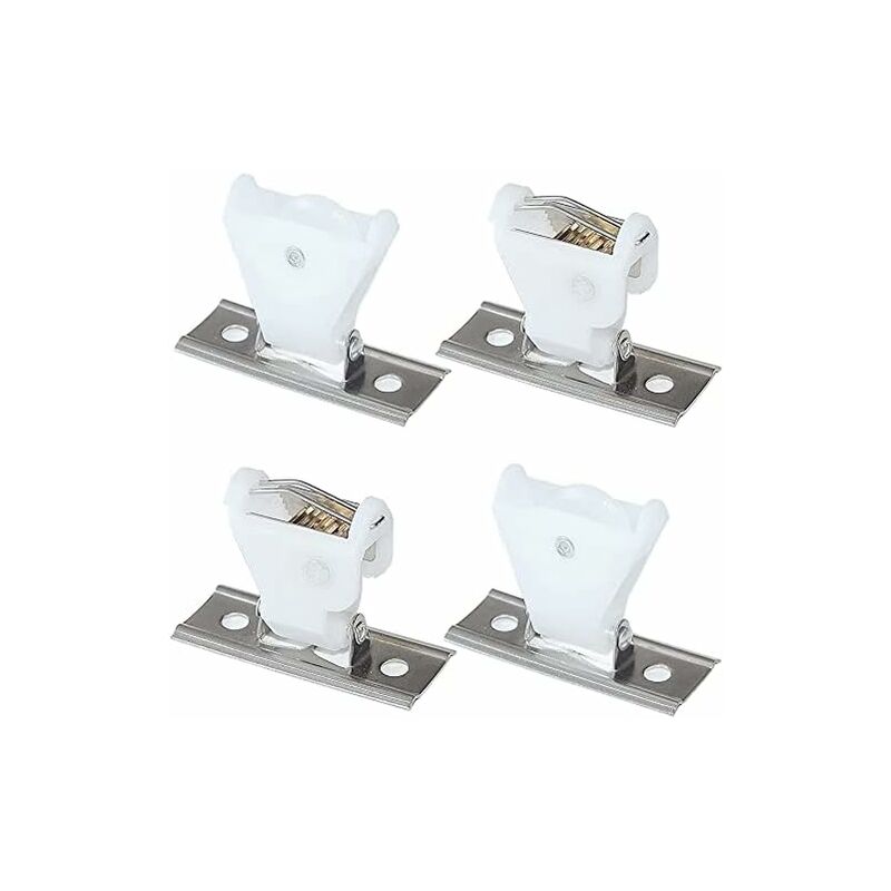 4 Pack White Plastic Swivel Type Cord Lock Mechanism And Cord Return Pulley And Stainless Steel Bracket For Woven Wood