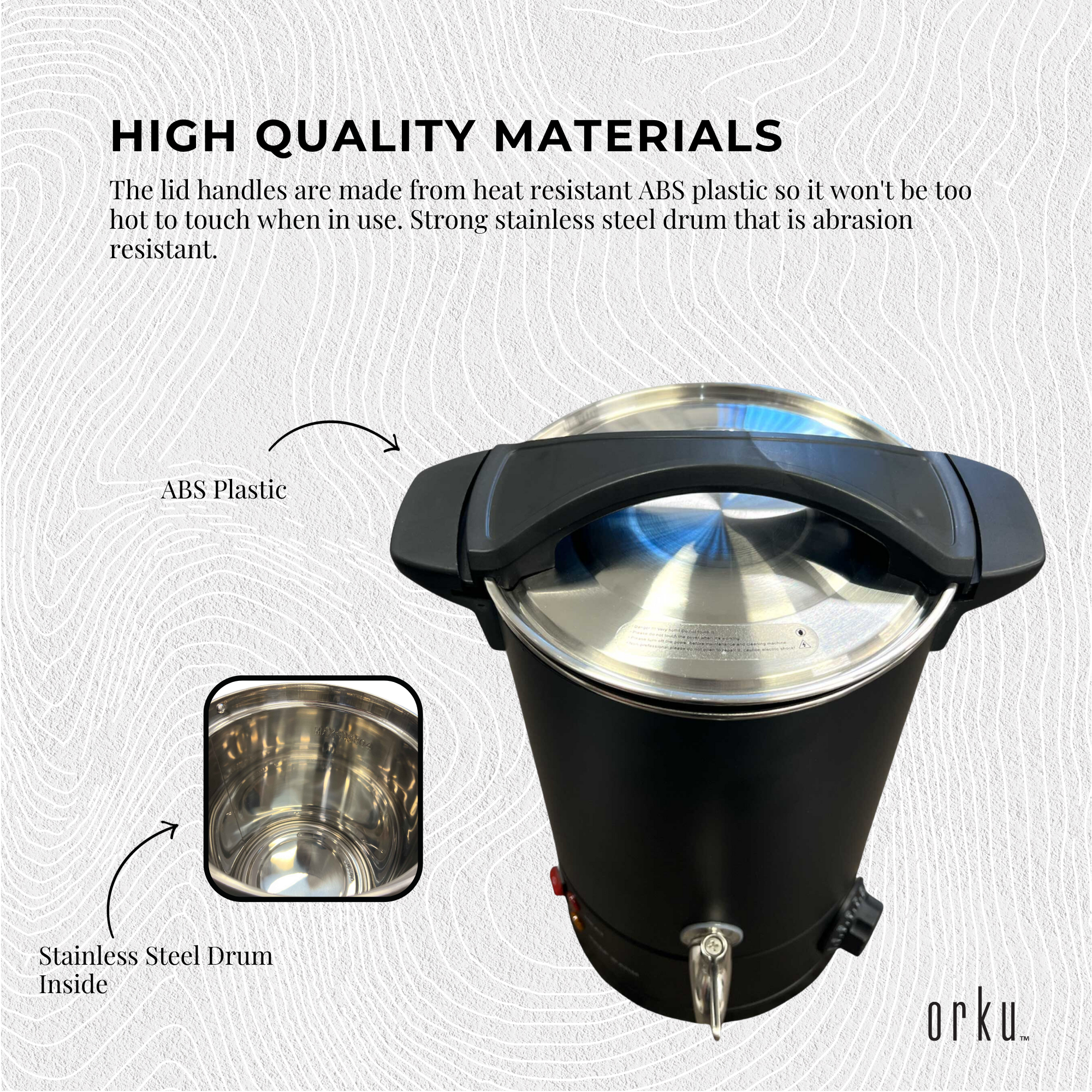 Orku 10L Candle Wax Melter with Tap and Accessories - 220-240V Electric Black — image 4