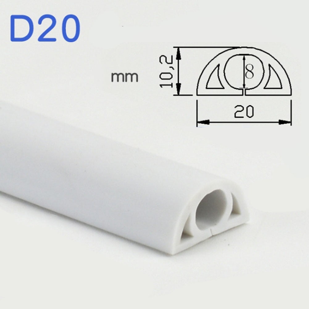 Floor Cord Cover Cable Protector Duct, Practical Wire Hider Organizer for Extension Cords, White, 1 m โ image 4