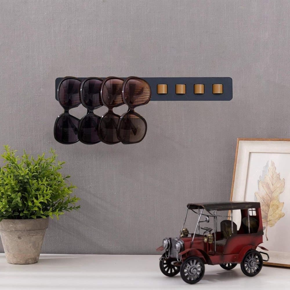 Eyeglass Holder and Stand Organizer for Sunglasses and Glasses, White, Wall Mounted — image 3