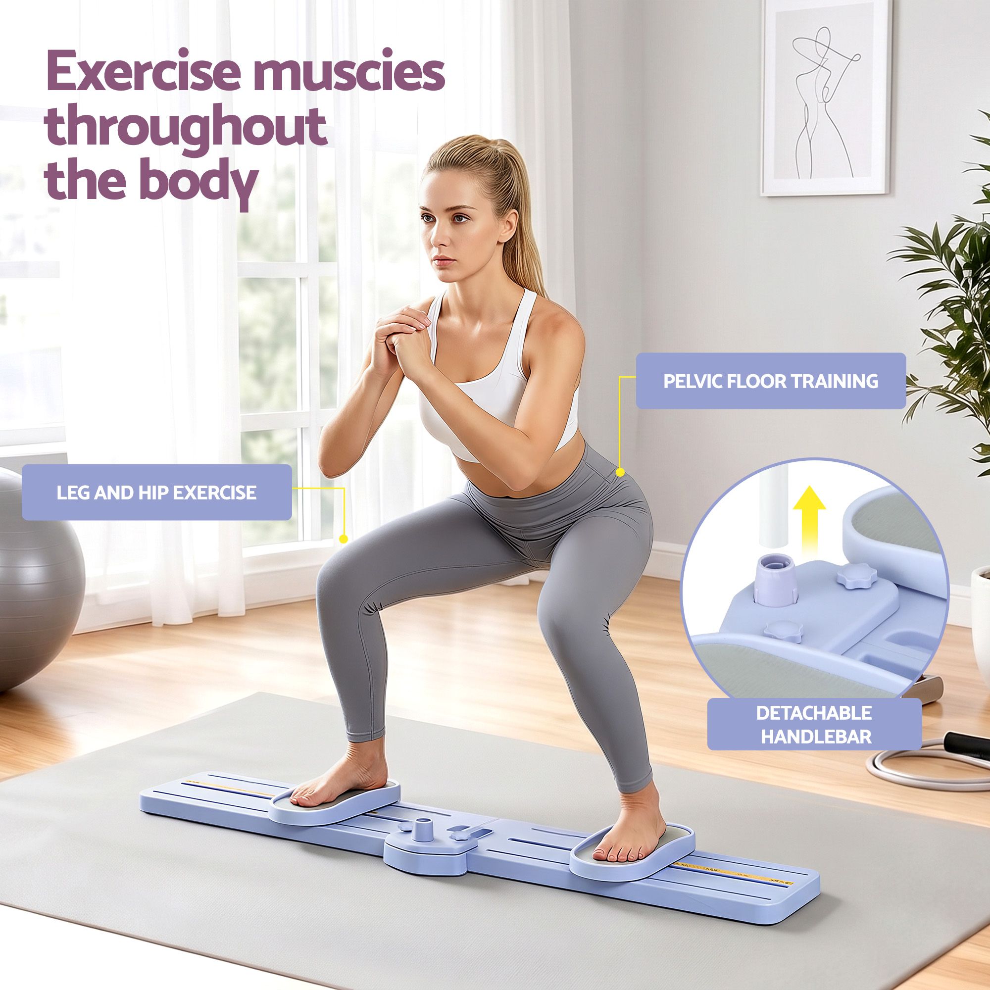 Everfit Thigh Hip Exerciser Home Ski Leg Trainer Machine Fitness Cardio Foldable โ image 5