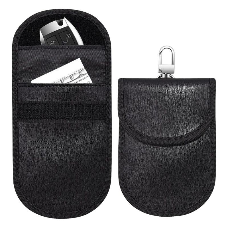 Chen Fu Shunyu Signal Shielding Bag Phone Car Key Zipper Black 12*9 cm — image 2