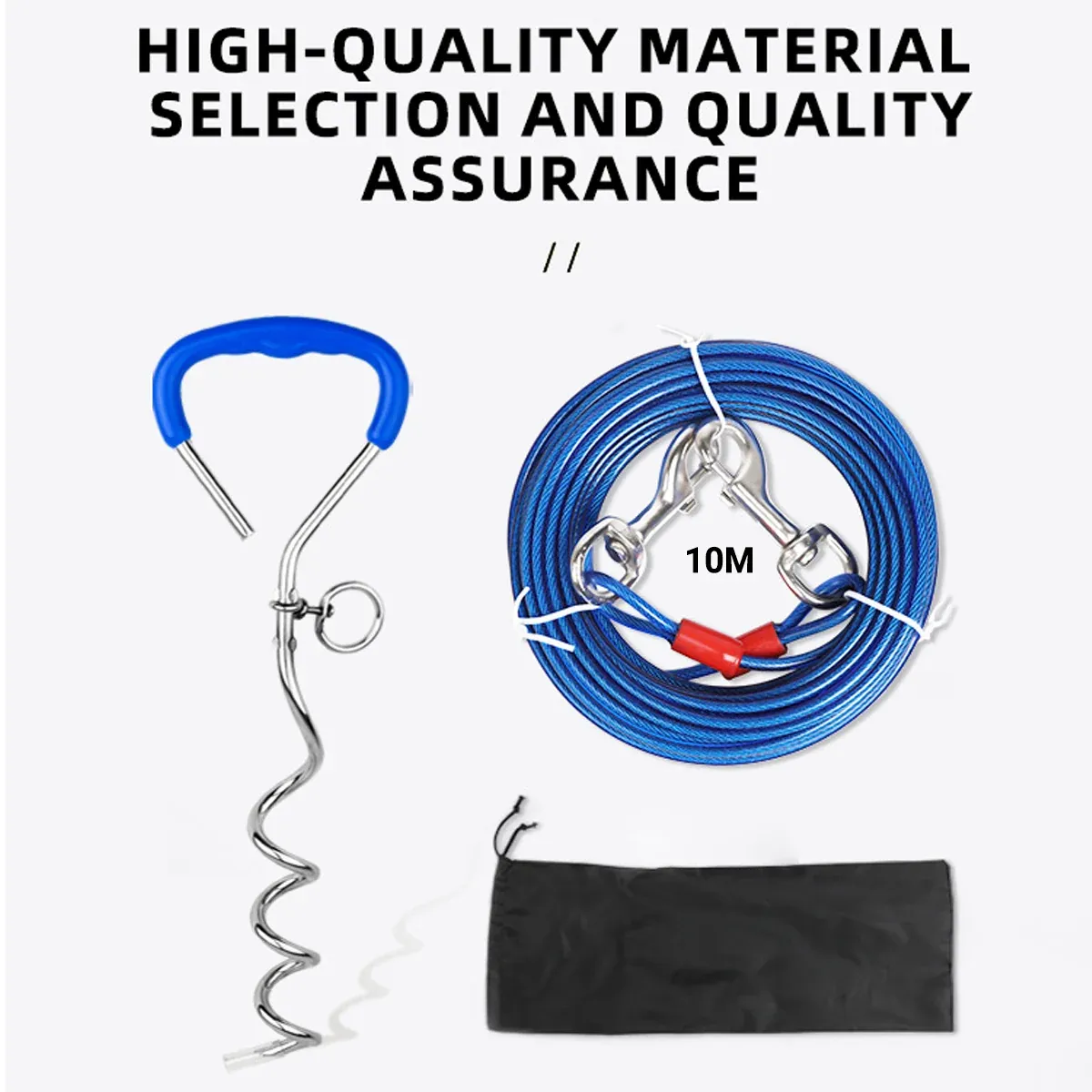 Dog Stake Suit Dog Leash Small Medium Dog Outdoor Walking Pet Fixed Stake Bolt — image 4