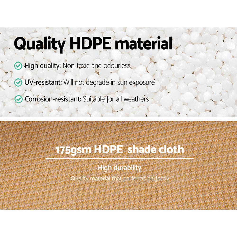 Instahut 70% Shade Cloth 3.66 × 30m Shadecloth Sail Heavy Duty Beige — image 4