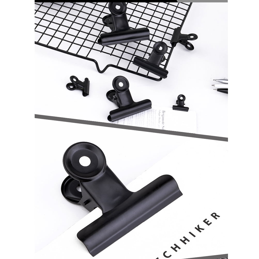 Coating Note Clips Rectangular Document Holding 15Pcs 2In 5 × 4.7cm Black — image 2