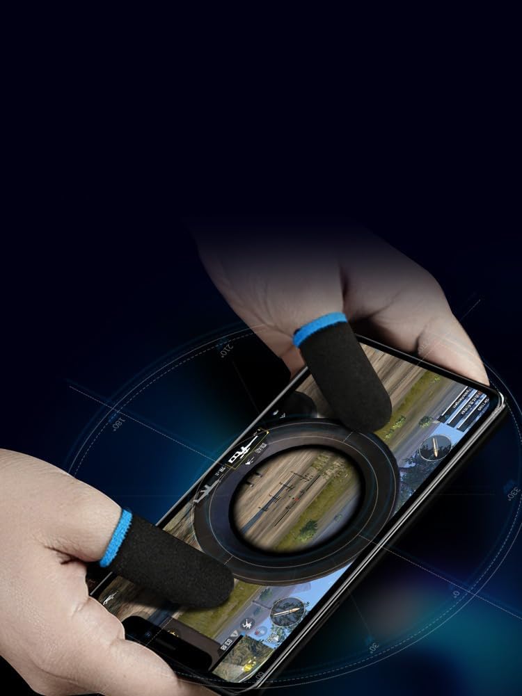 PUBG Mobile Finger Sleeves for Mobile Gaming | Pack of 10 | Thumb Sleeves for Mobile Gaming | PUBG COD Fortnite | Anti Sweat Anti Dryness Breathable | Finger — image 3