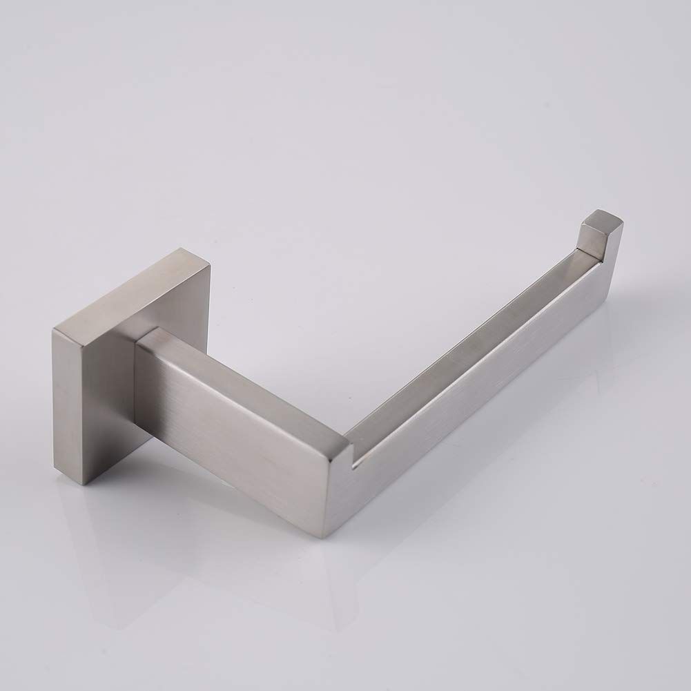 Toilet Paper Holder Brushed Nickel, Toilet Tissue Roll Holders Dispenser and Hangers Wall Mounted for Bathroom & Kitchen — image 2