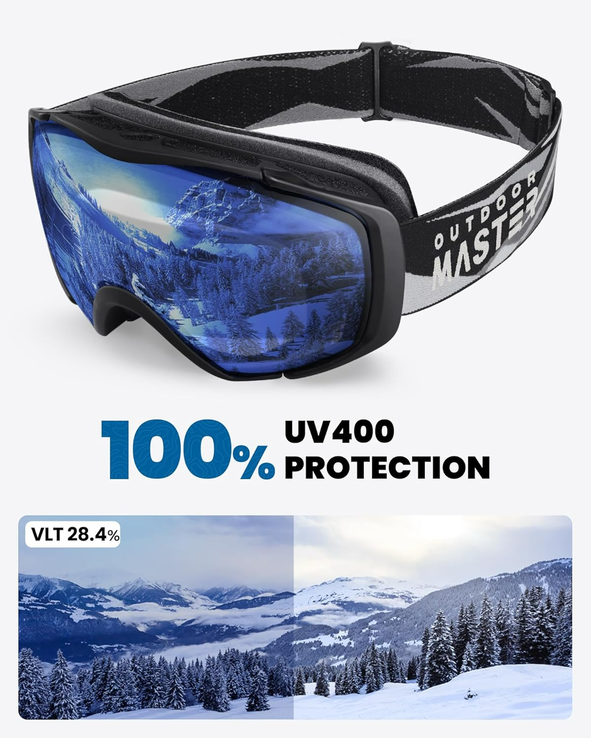 OutdoorMaster Ski Goggles with Cover Snowboard Snow Goggles OTG Anti-Fog -100% UV Protection-OM-18 — image 5