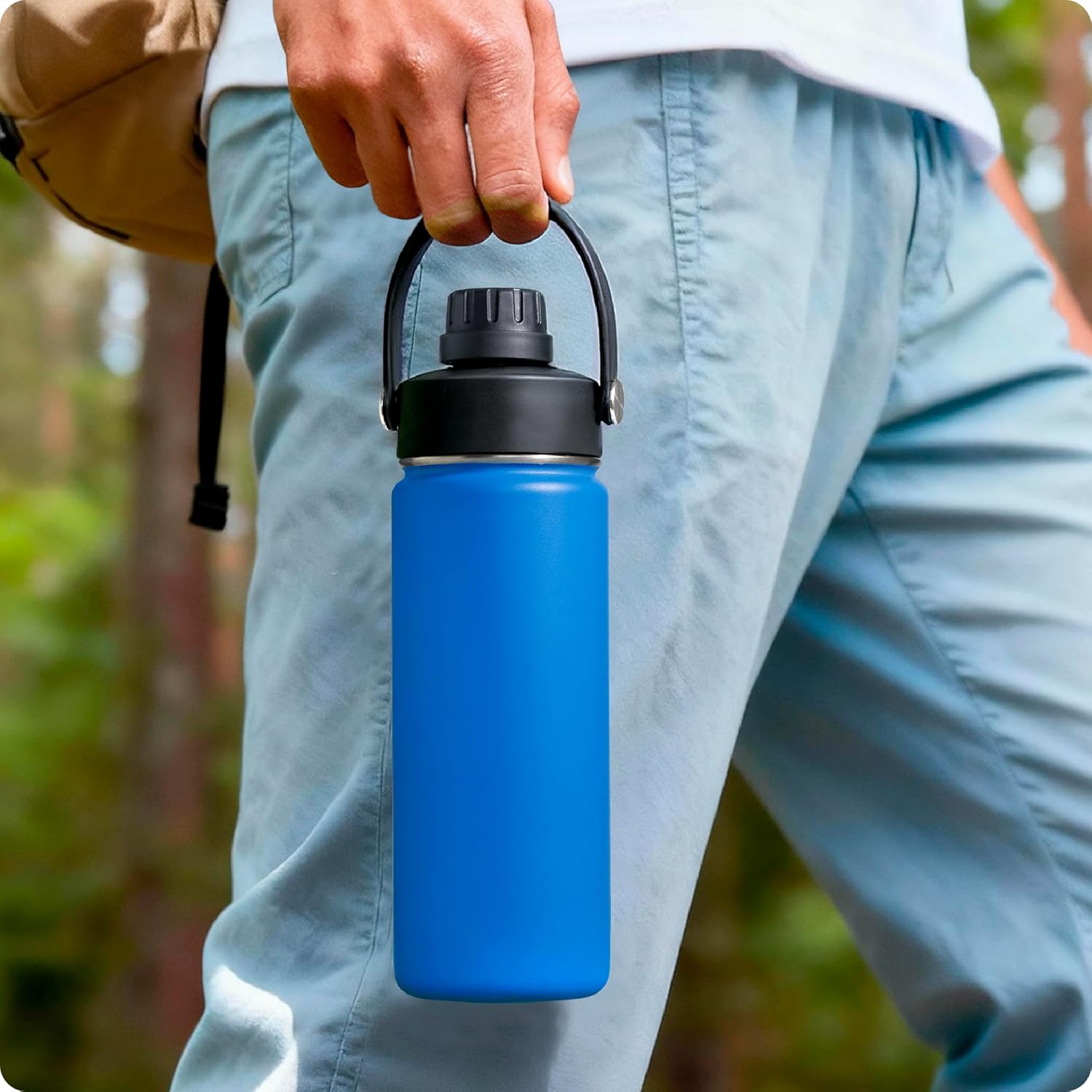 Replacement Spout Lid for Takeya Wide Mouth 18, 22, 24, 32, 40, 64oz, Water Bottle Lid with Carry Handle - Ideal for Gym & Sport — image 6