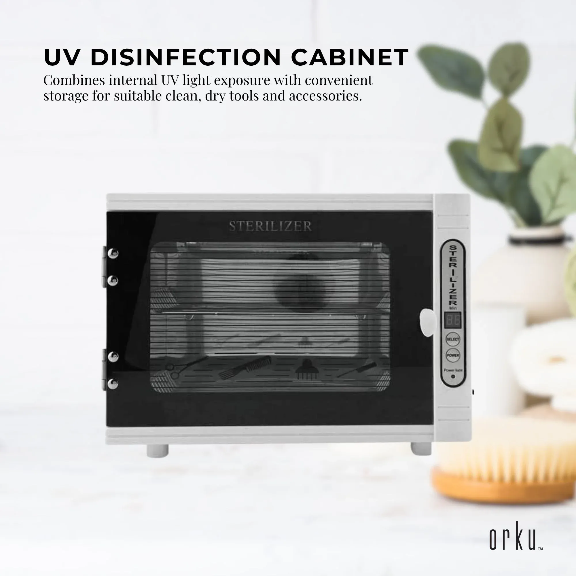 Orku 10L UV Disinfection Cabinet for Salon Beauty Nail Tool Storage โ image 2