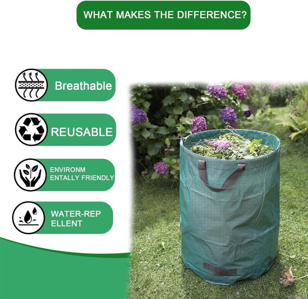 120L Large Capacity Garden Bags with Handles, Self-Standing and Robust for Leaves Lawn Hedges and Garden Waste, 45 x 76cm โ image 4