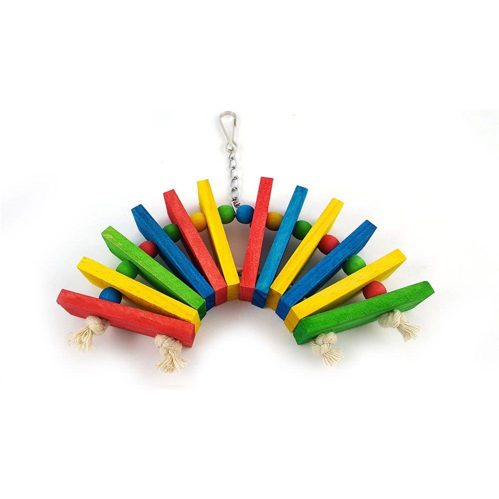 Bird Chew Toys - Parrot Cage Bite Toy Wooden Blocks Bird Parrot Toy for Small and Medium Cockatoos and Various Birds โ image 2