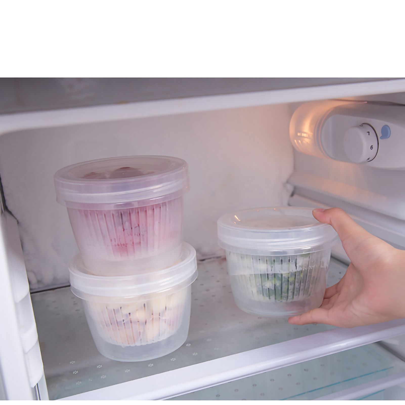 Kitchen Storage Containers Small Drain Basket Kitchen Drain Sealed Box Refrigerator Organizer Containers with Lid โ image 4