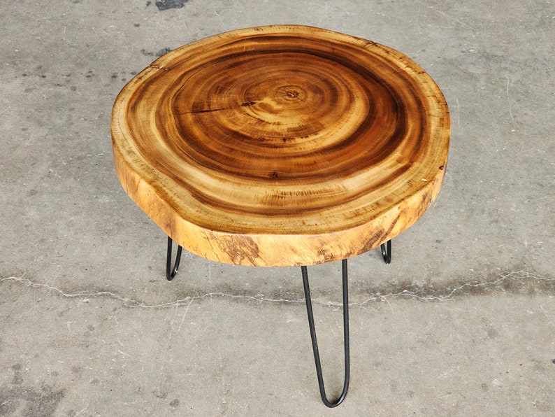 Round Raintree Wood Live Edge Coffee Table โ image 4