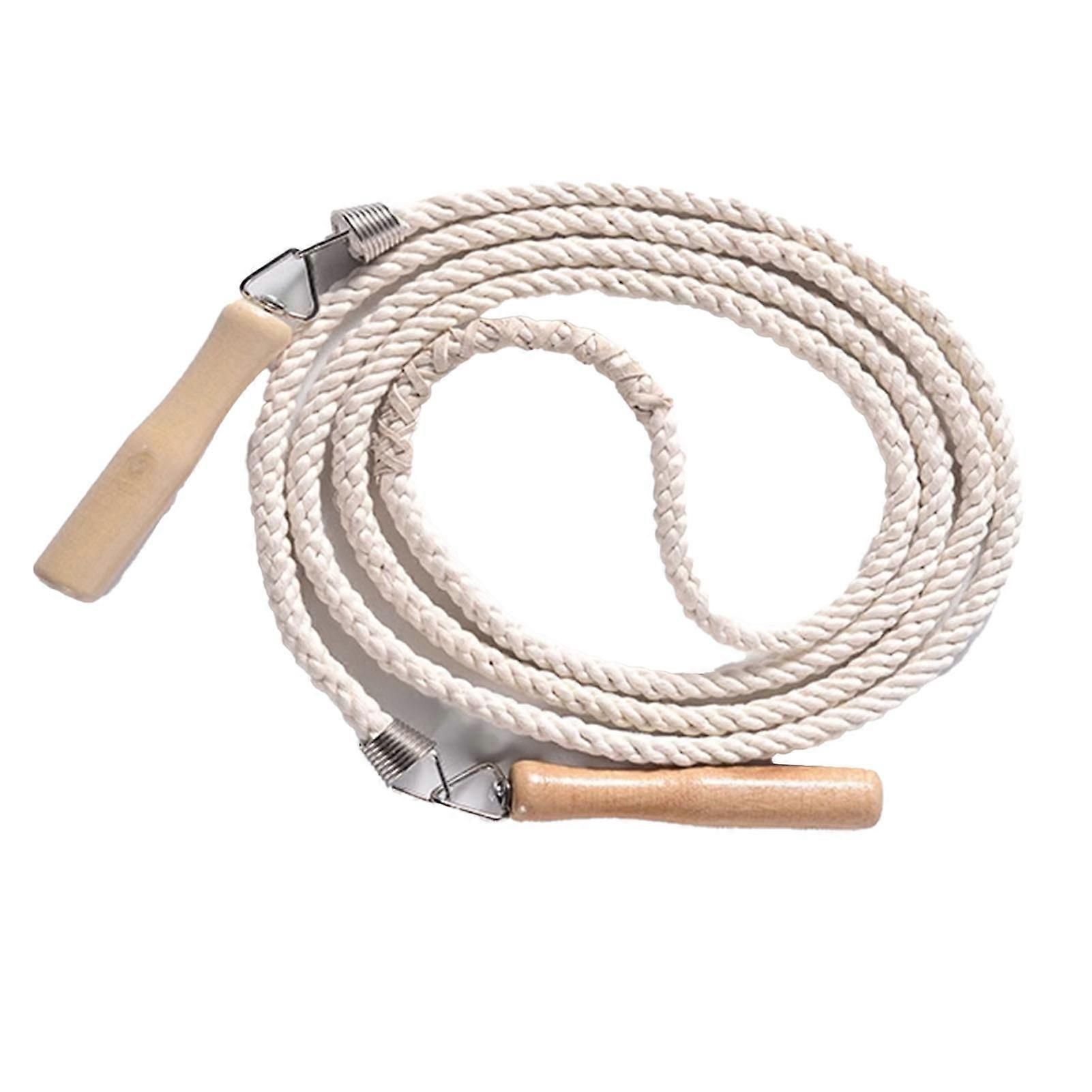 Wooden Handle Long Jump Rope, Adjustable Cotton Twine Skipping Rope for Team Games, School Sports, Playground Activities & Fitness - 10m โ image 3