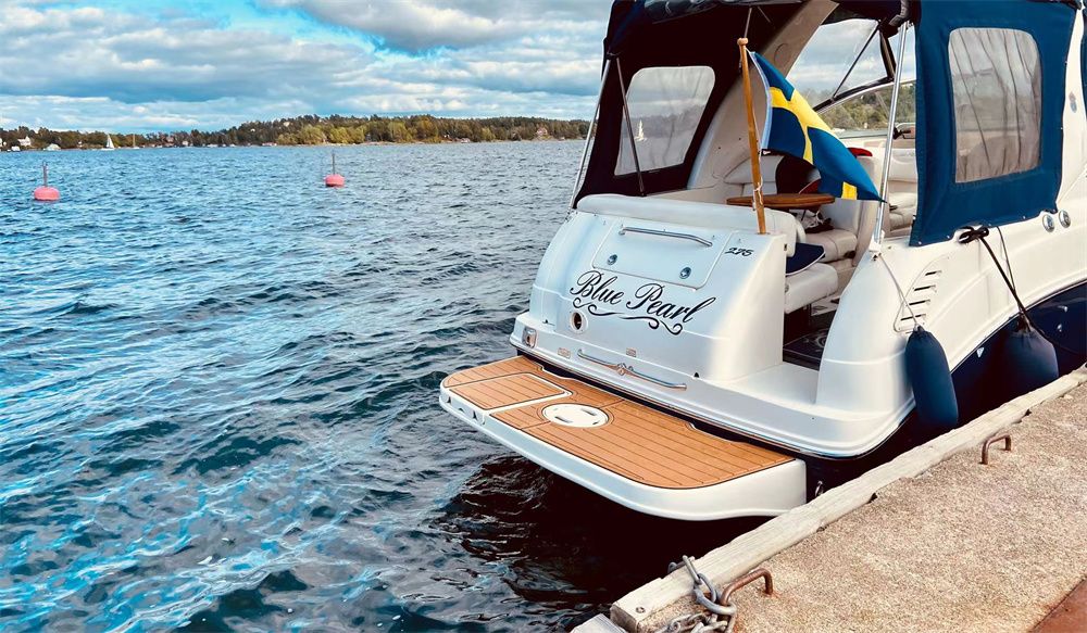 2003 Sea Ray 260 Sundancer Swim Platform Pad Boat EVA Foam Teak Deck Floor Mat SeaDek MarineMat Gatorstep Style Self Adhesive — image 5