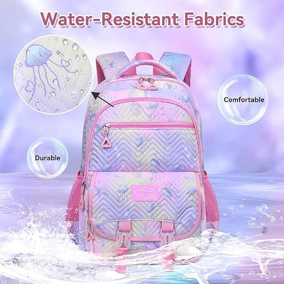 3-Piece Girls Backpack Set with Pencil Case and Lunch Bag, Pink, for Elementary & Teenage Students — image 3