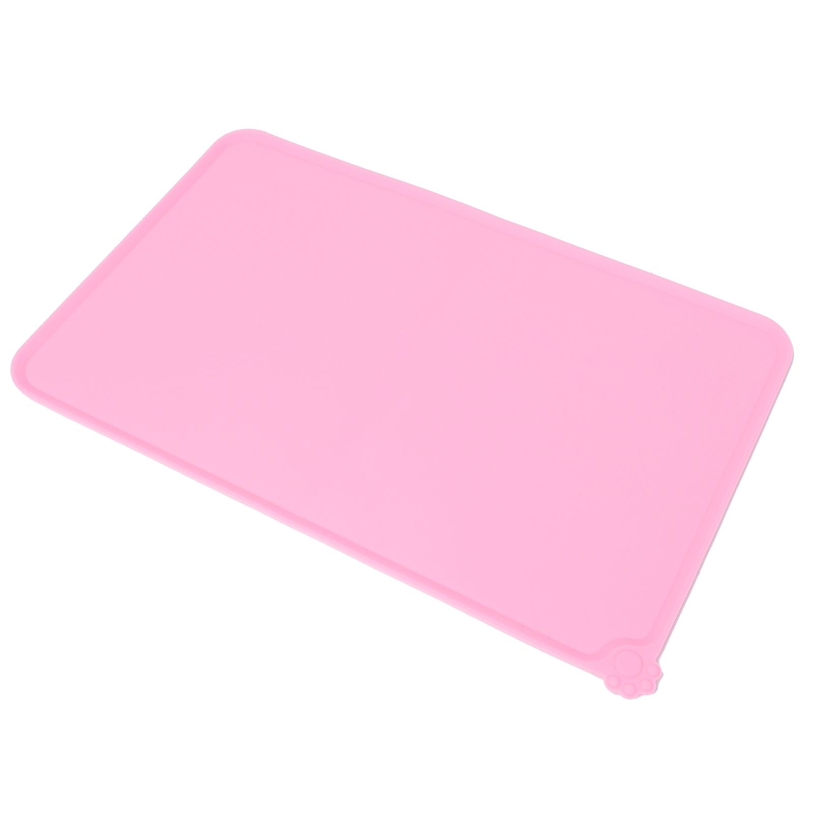 Pet Food Pad Silicone Waterproof Non Slip Bowl Drinking Feeding Mat Placemat for Dog Cat(Red ) β image 4