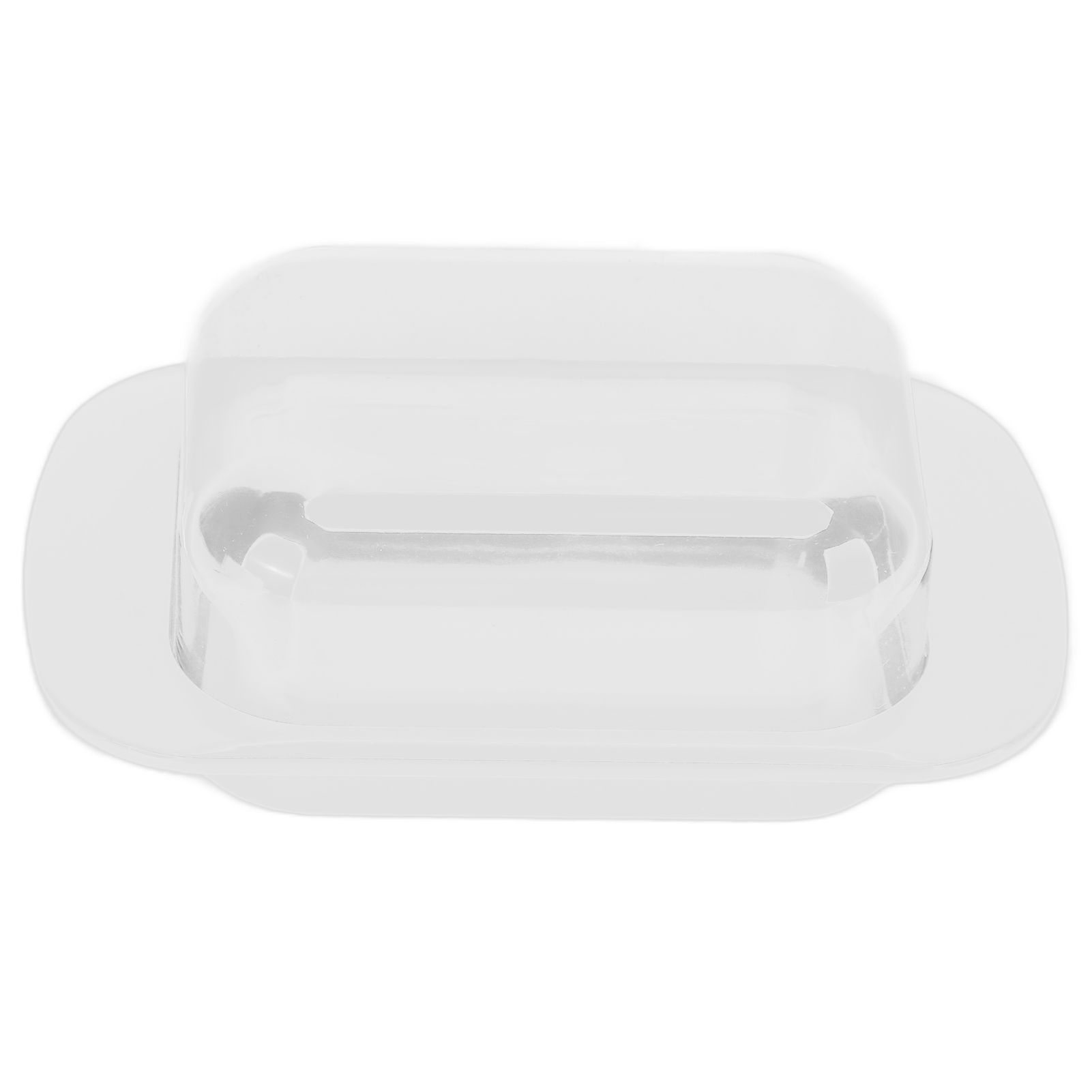 Wide Rectangular Butter Container with Lid Knife Portable Small Cheese Dish Holder Tray for Home KitchenWhite — image 5