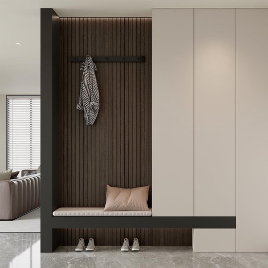 2 Pack Peel and Stick Oak Wood Slat Feature Wall Panels 300x40cm Each | DIY TV Headboard PVC Decor Wall Liner for Interior Wall & Ceiling โ image 4