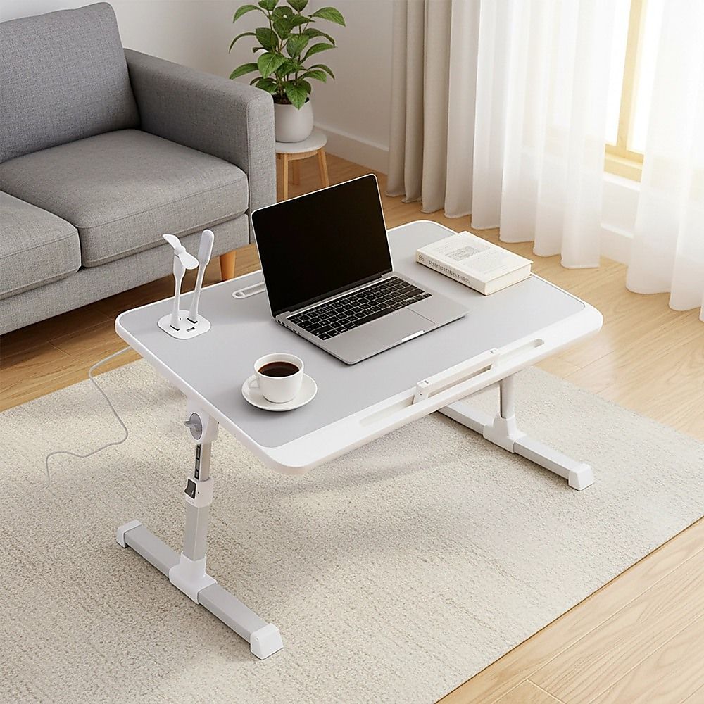 Adjustable Laptop Table Stand Lap Bed Tray for Home Office Use — image 2