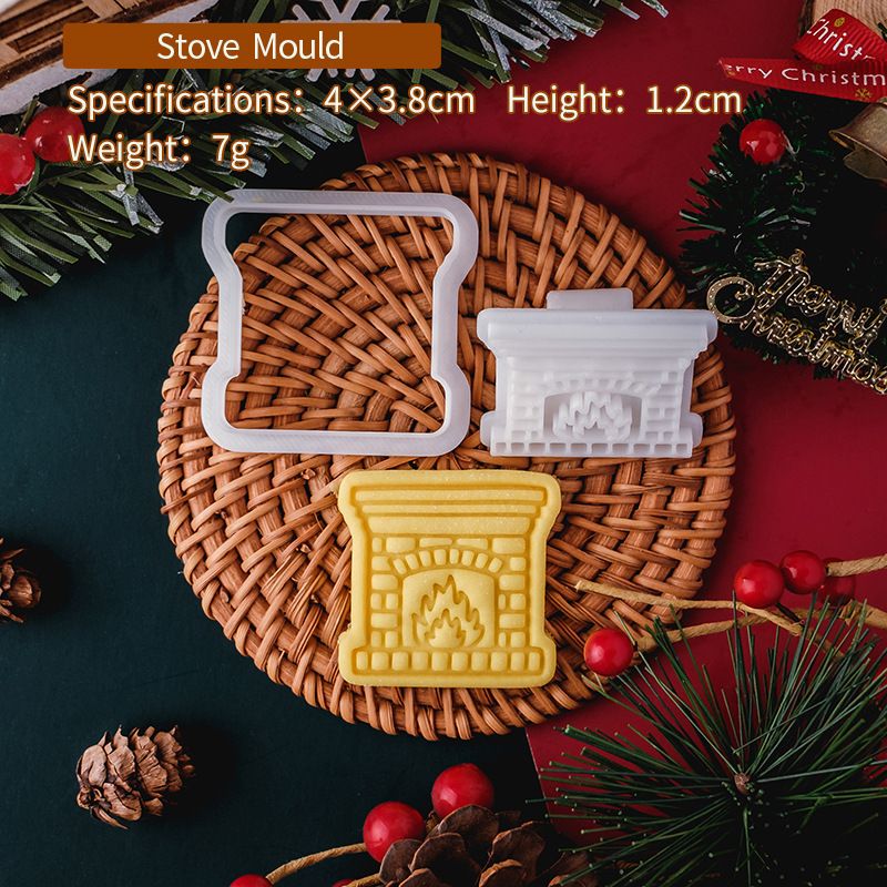 Cookie Cutters Set, 5 Pcs Cookie Cutter with Plunger Stamps, Cute Cookie Cutters for DIY Biscuit Snacks Cheese Baking โ image 4