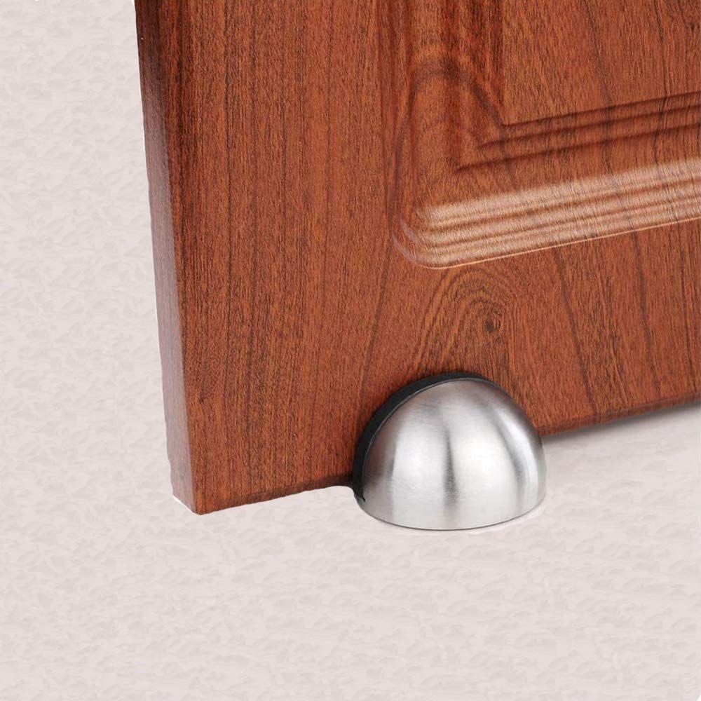 2 pcsFloor Door Stopper, Snowboard Hanger Storage Stainless Steel Sound Dampening Door Stop Bumper Wall Protetor Display — image 4
