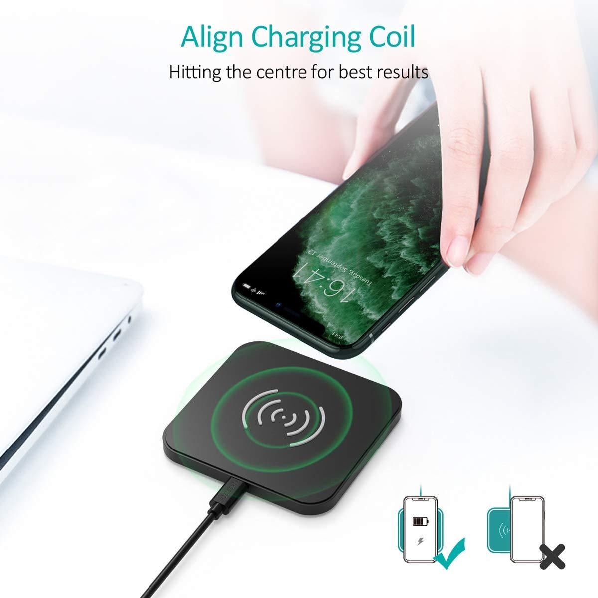 CHOETECH T511BW Fast Wireless Charging Pad Black And White 2 Pack โ image 2