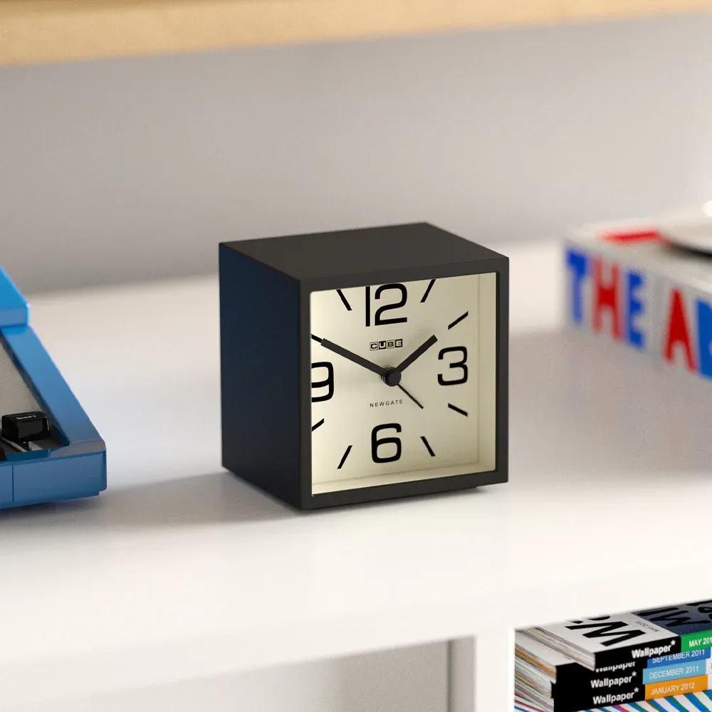 Newgate Cube Mantel Clock-Black — image 2