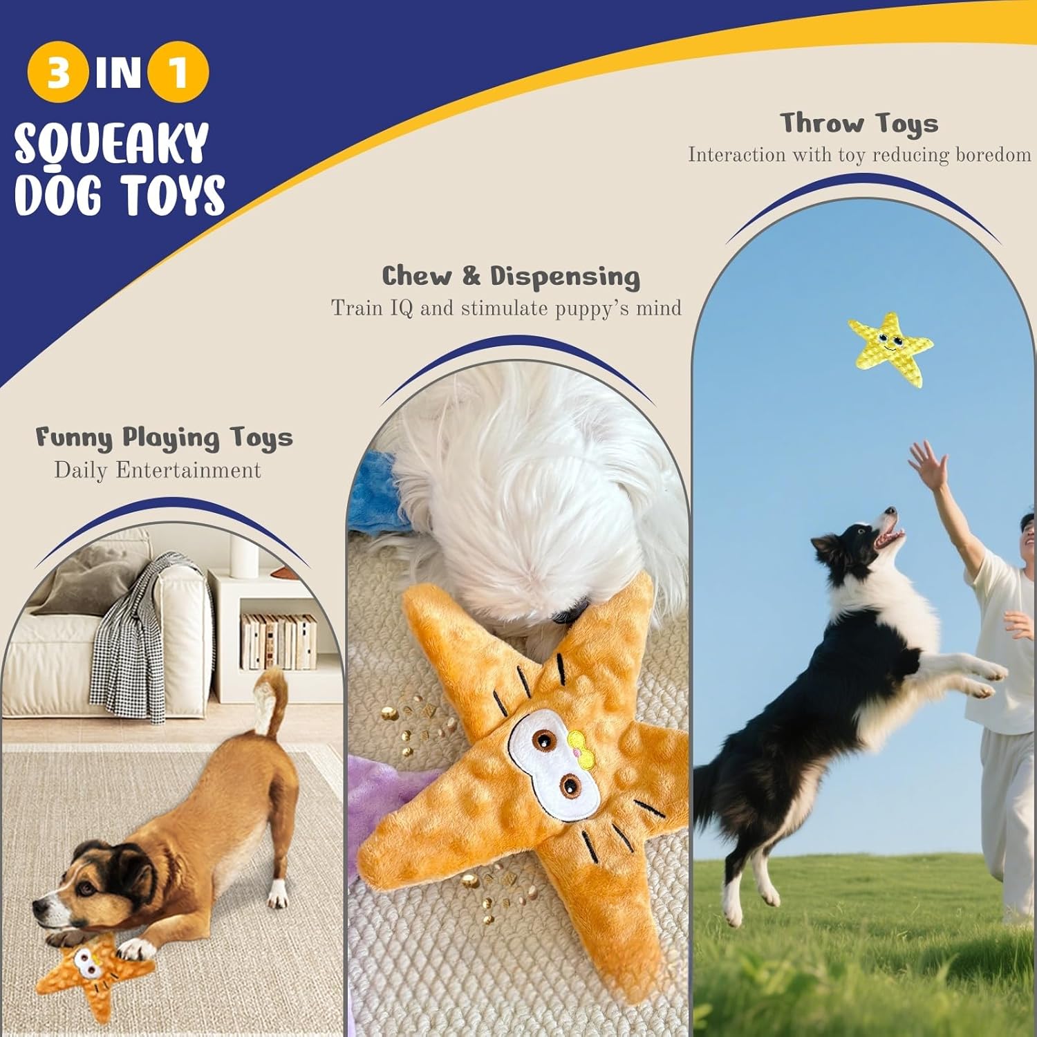 Unfilled dog toy - squeaky - small to medium dogs - 4 pcs — image 5