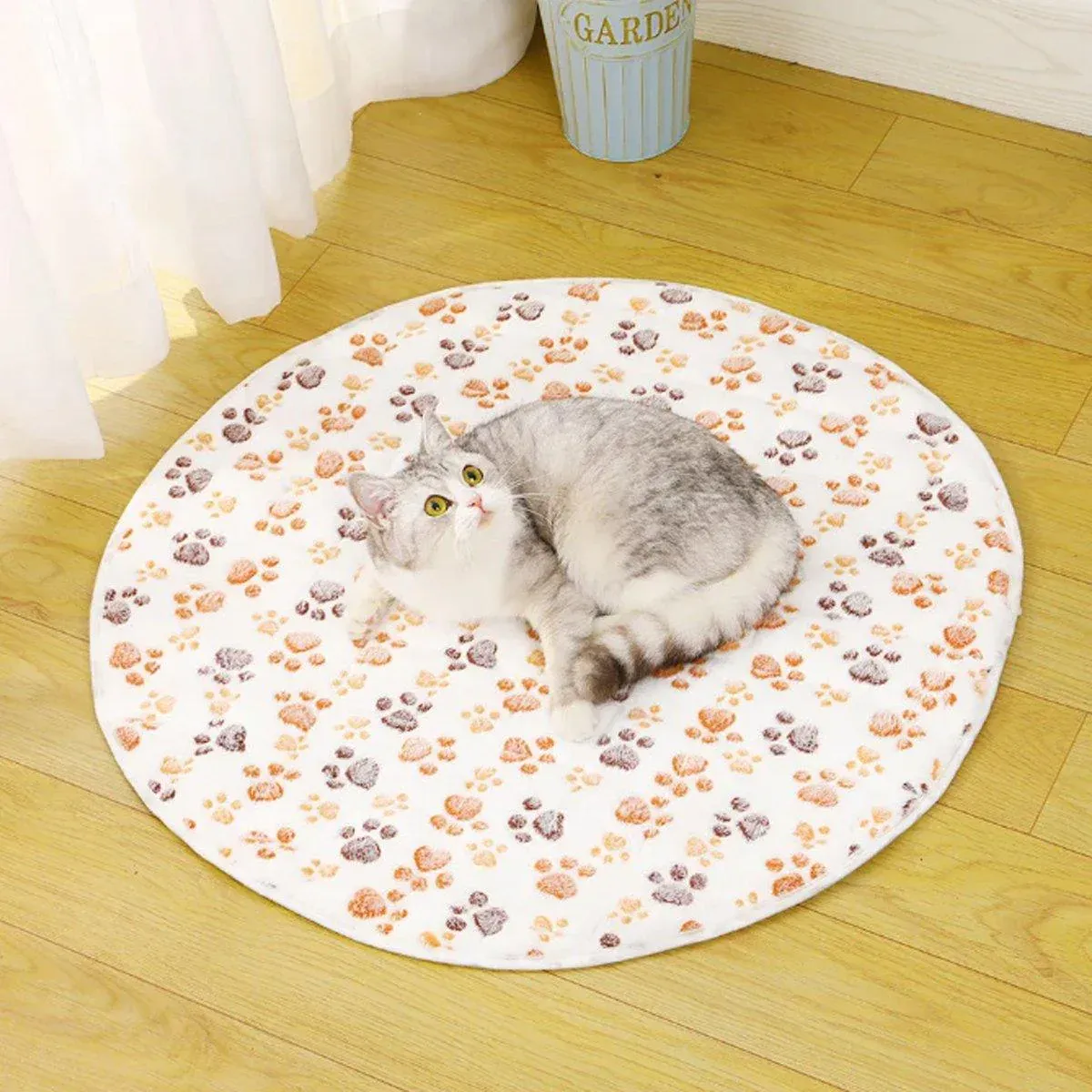 Waterproof Dog Pads Round Diaper Pads Pet Training Pads for Puppies and Dogs - White-55cm — image 6